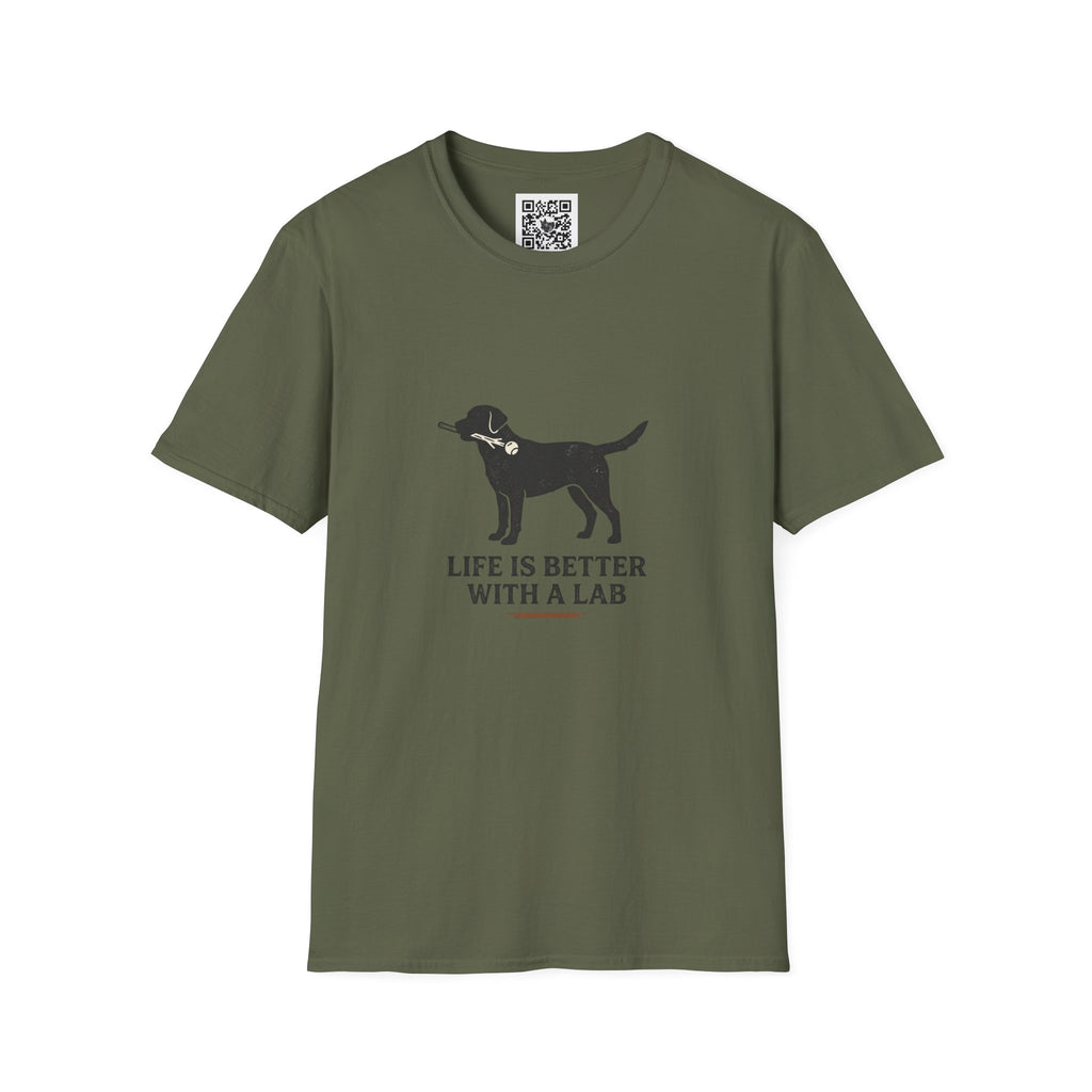 Lab Retriever T-Shirt — "Life Is Better With a Lab" Dog Lover Tee