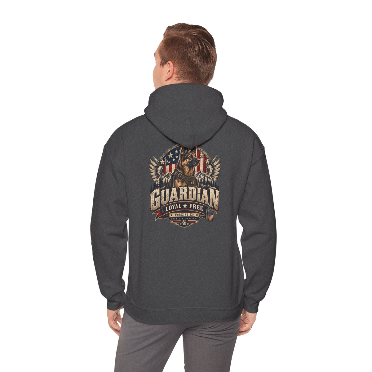 Guardian Loyal & Free Hoodie - Patriotic American Flag Eagle Design