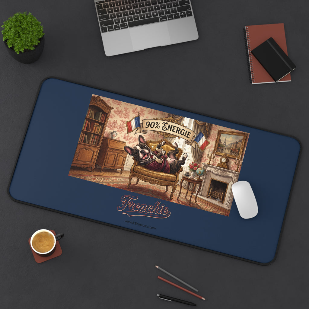 Frenchie Desk Mat – 90% Énergie French Bulldog Gaming/Office Mouse Pad