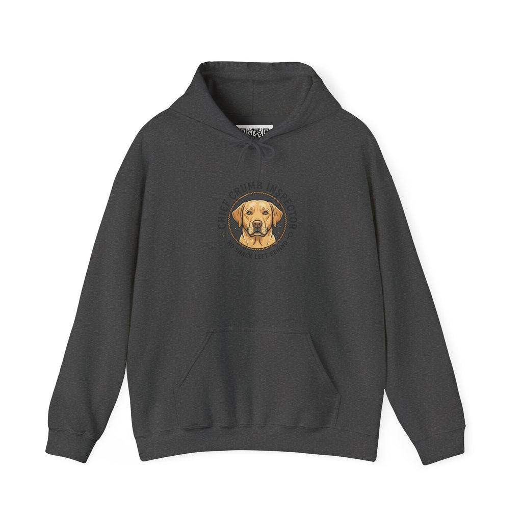 Labrador Retriever Hoodie — “Chief Crumb Inspector” Cute Labrador Kitchen Portrait Pullover