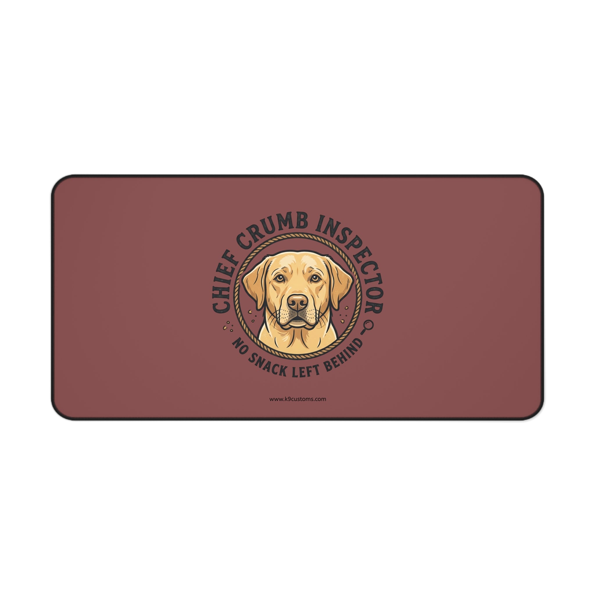 Labrador Retriever Desk Mat — "Chief Crumb Inspector" Labrador Mouse Pad Desk Mat