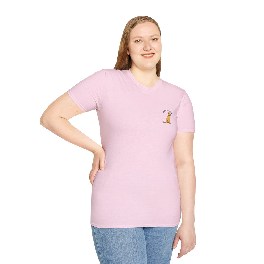 Golden Retriever Good Boy Club Print T-Shirt