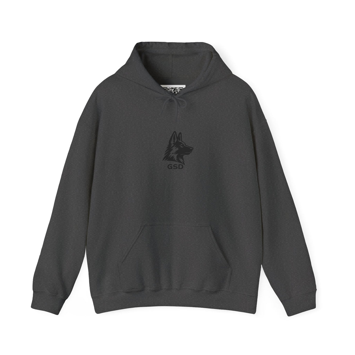 German Shepherd Hoodie - "I Can Run What's Your SuperPower" - Word Cloud Dog Silhouette Graphic Sweatshirt