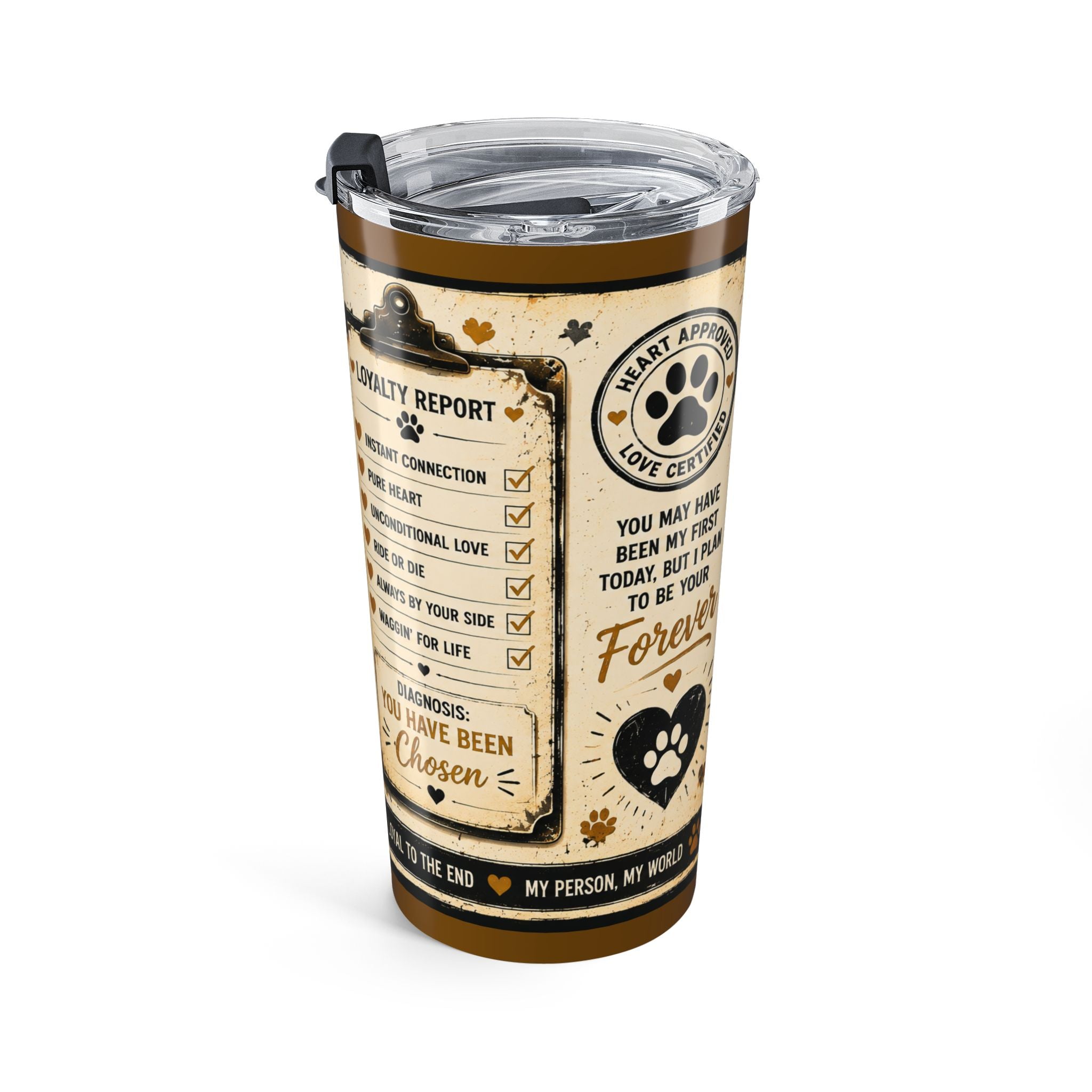 Tumbler – "Stay Golden" Dog Lover Travel Cup