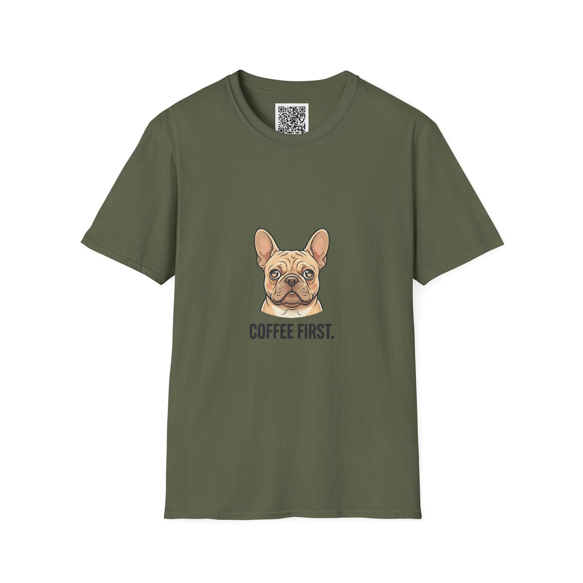 French Bulldog "Coffee First" T-Shirt