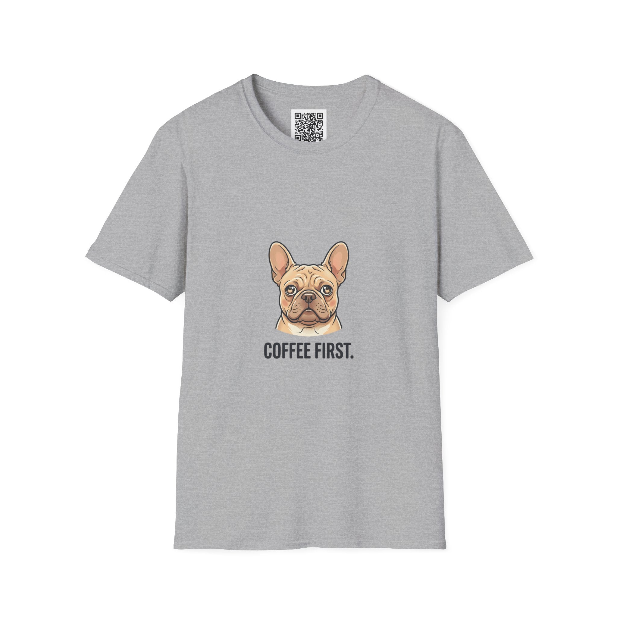 French Bulldog "Coffee First" T-Shirt