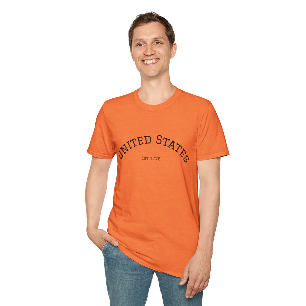 United States EST 1776 T-Shirt | Patriotic Vintage Script Tee