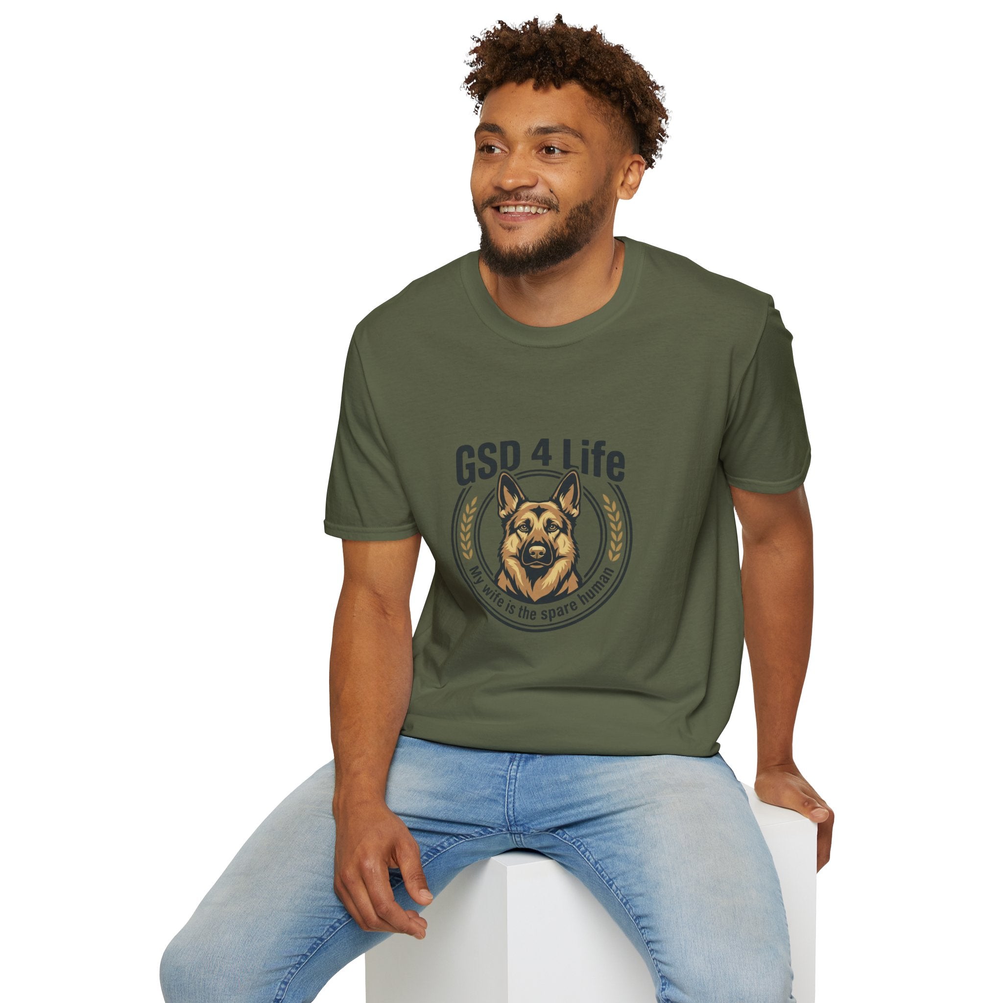 GSD 4 Life T-Shirt — My wife is a spare human German Shepherd Dog Lover Tee