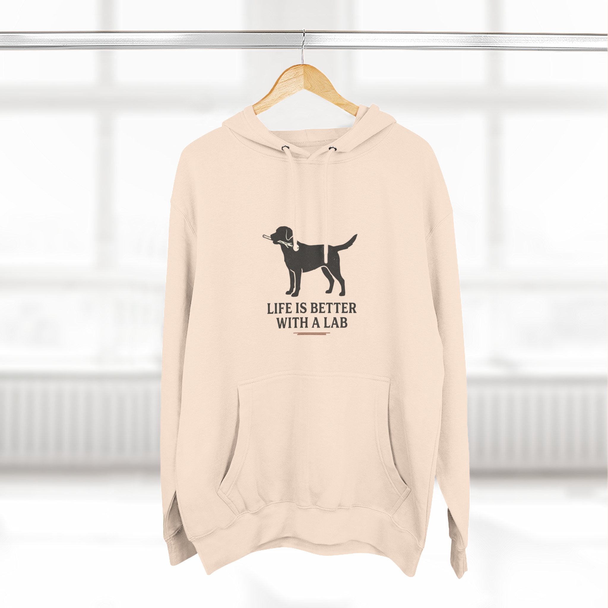 Three-Panel Fleece Hoodie