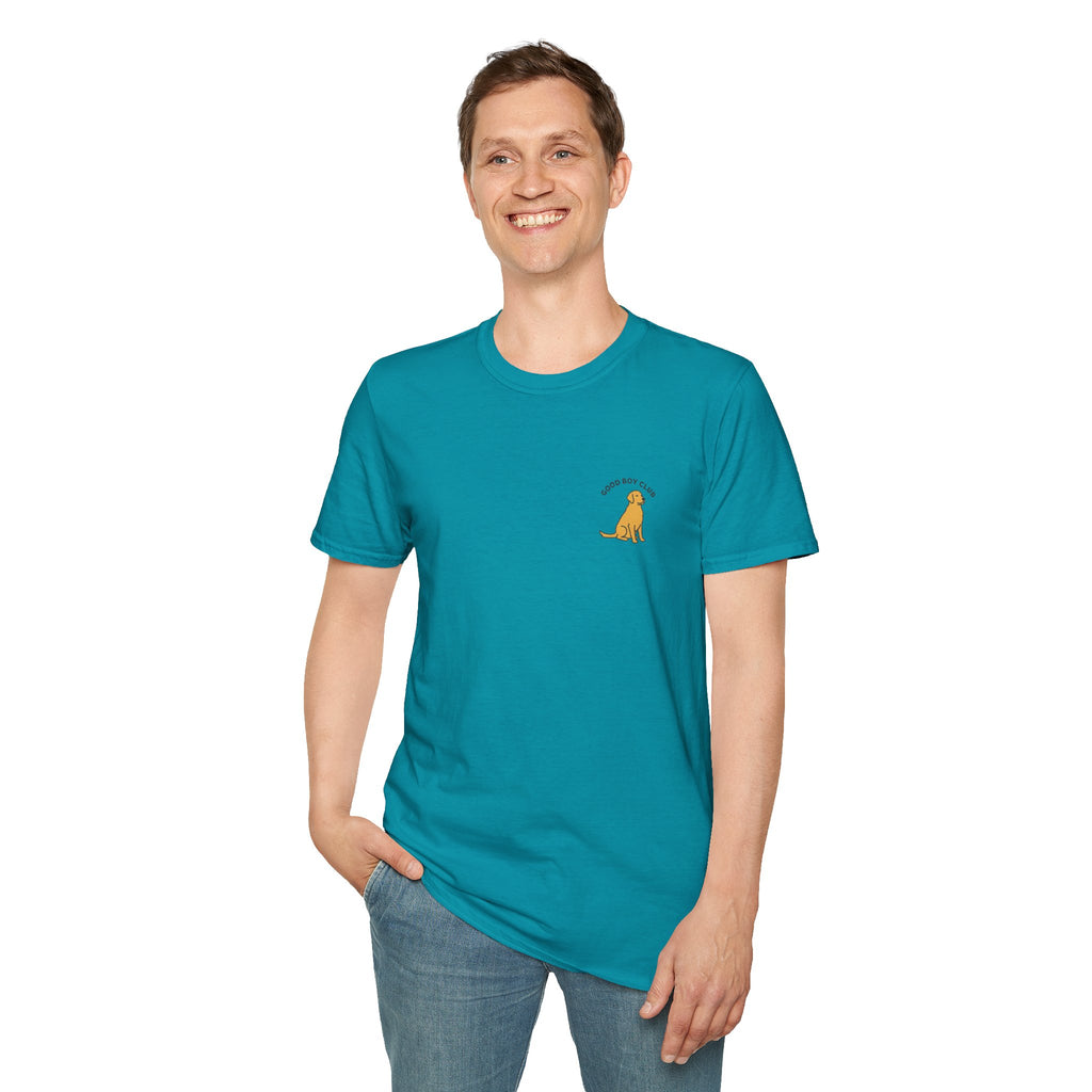 Golden Retriever Good Boy Club Print T-Shirt