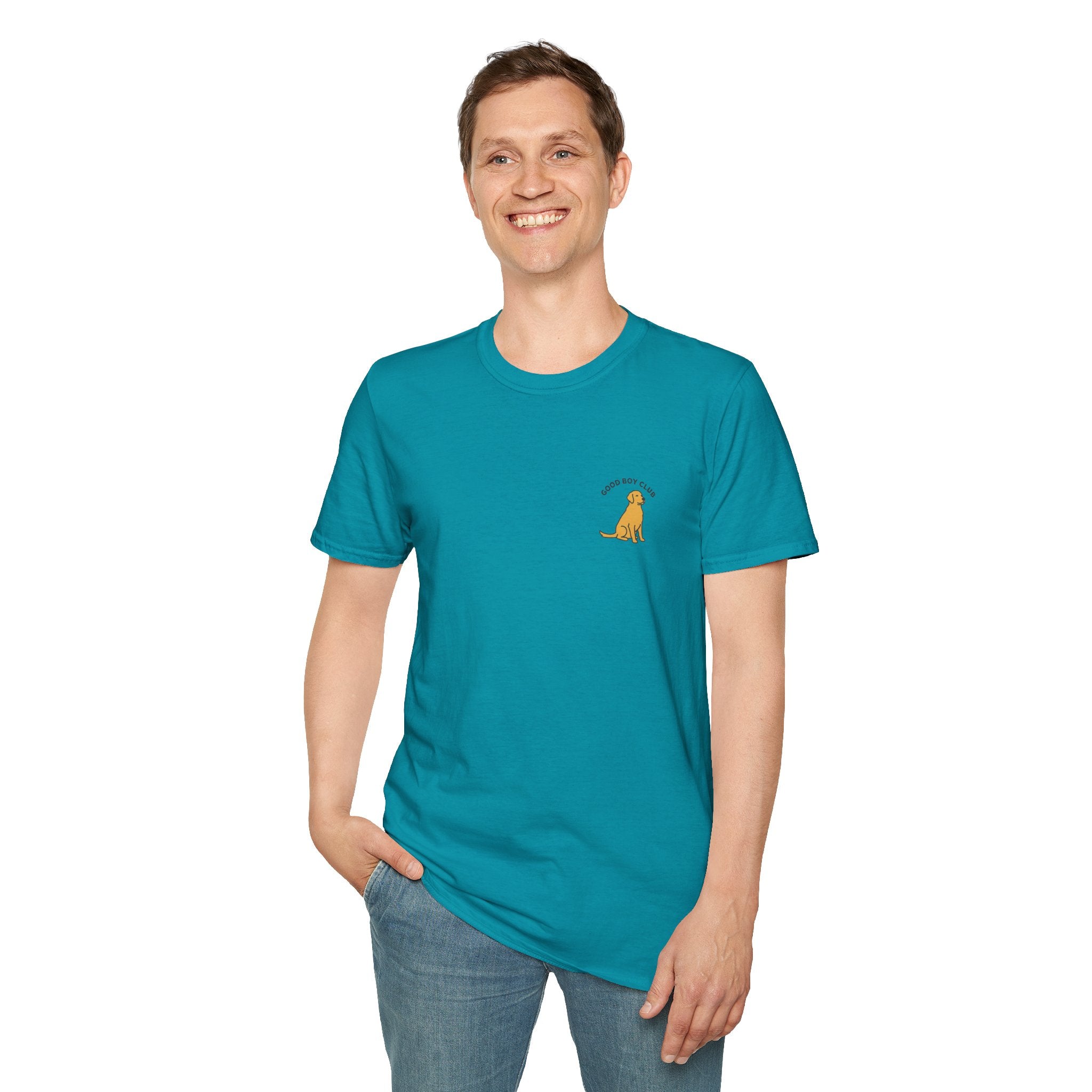 Golden Retriever Good Boy Club Print T-Shirt