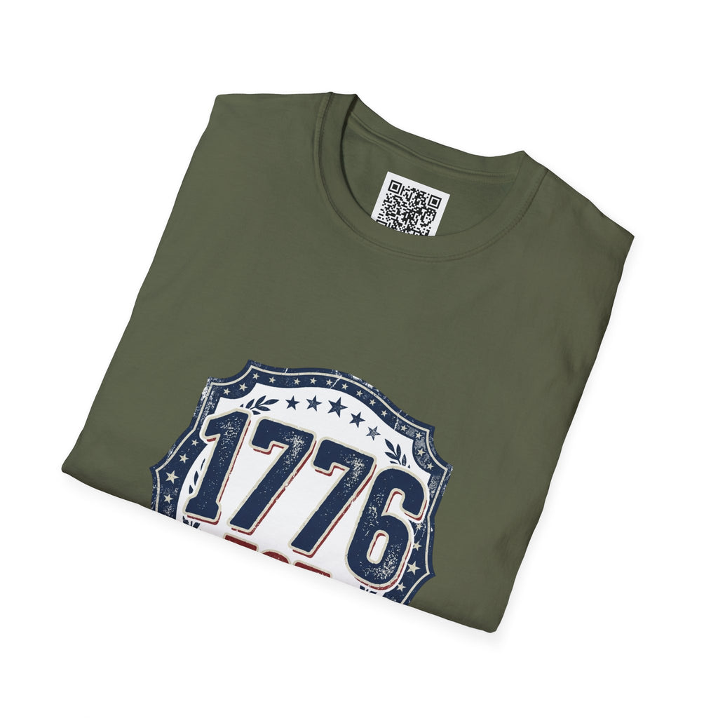 1776 Vintage Shield T-Shirt — Patriotic Independence Day Tee