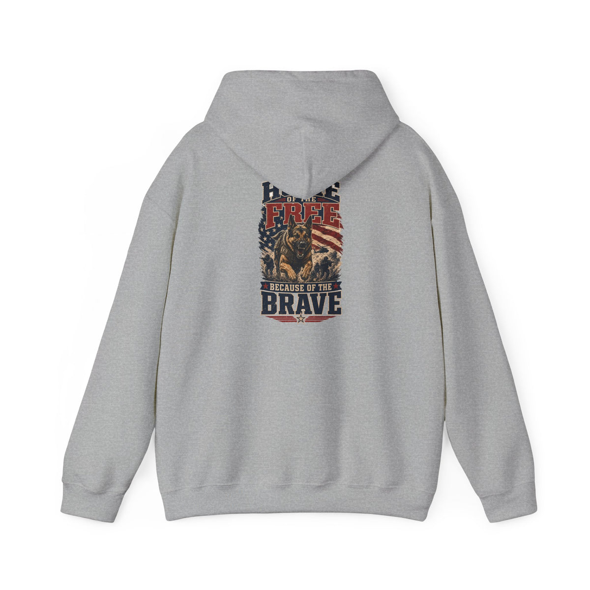 1776 Patriotic Hoodie — "Free Because of the Brave" Military Veteran Sweatshirt