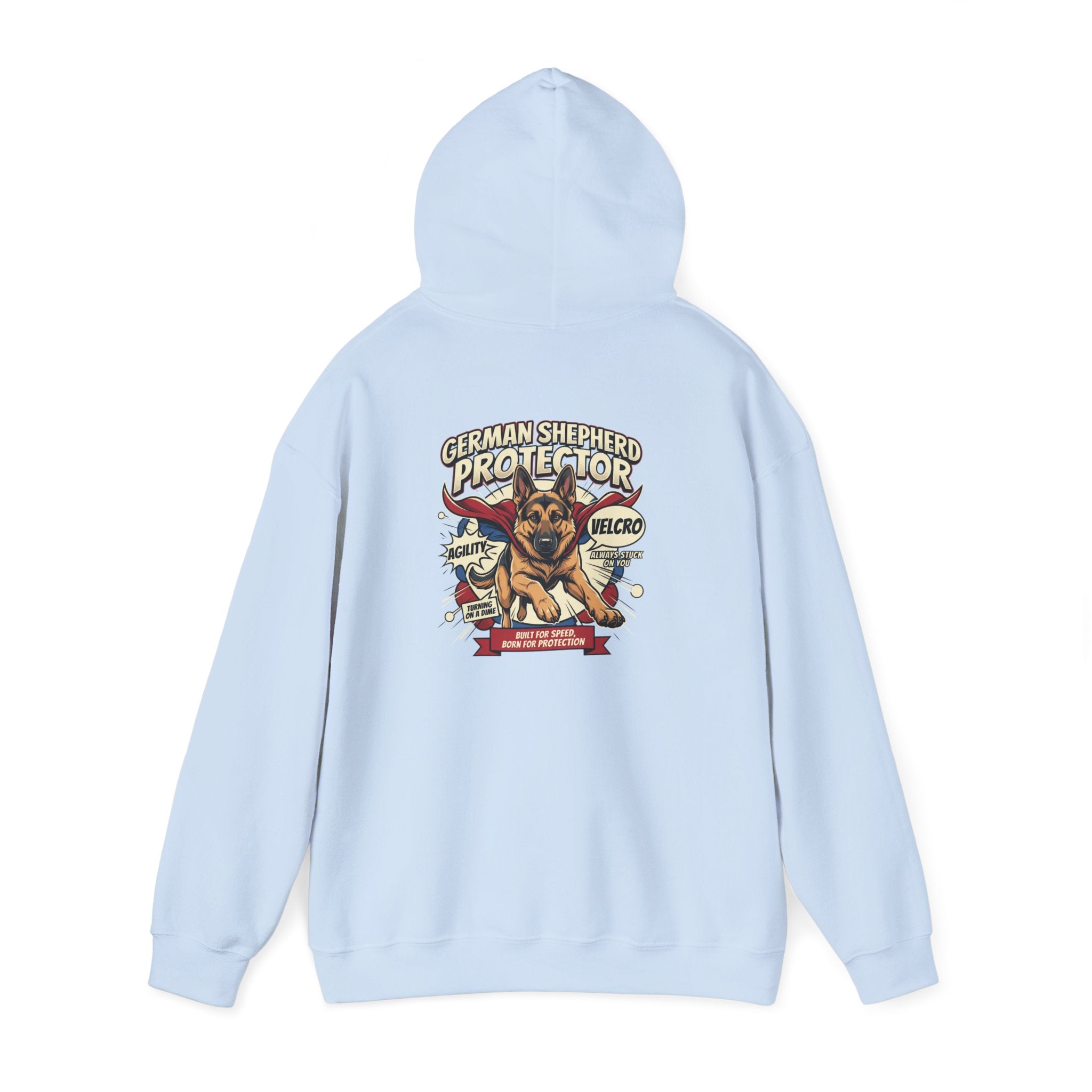 German Shepherd Protector Hoodie — "Not All Heroes Wear Capes" Dog Lover Pullover
