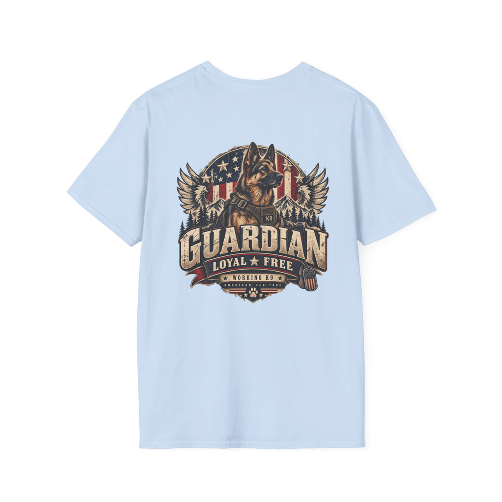Guardian German Shepherd T-Shirt — Loyal & Free Patriotic K9 Tee