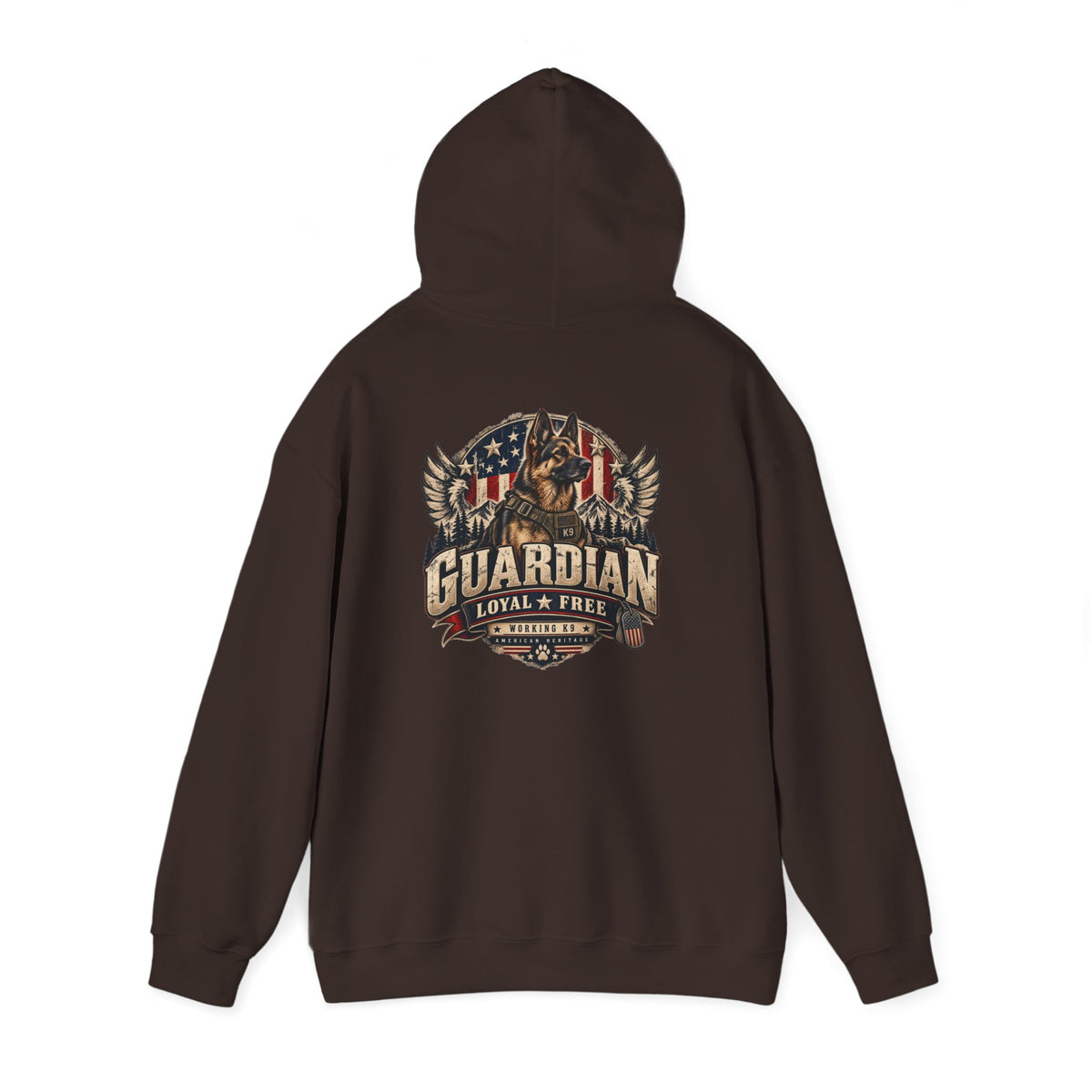 Guardian Loyal & Free Hoodie - Patriotic American Flag Eagle Design