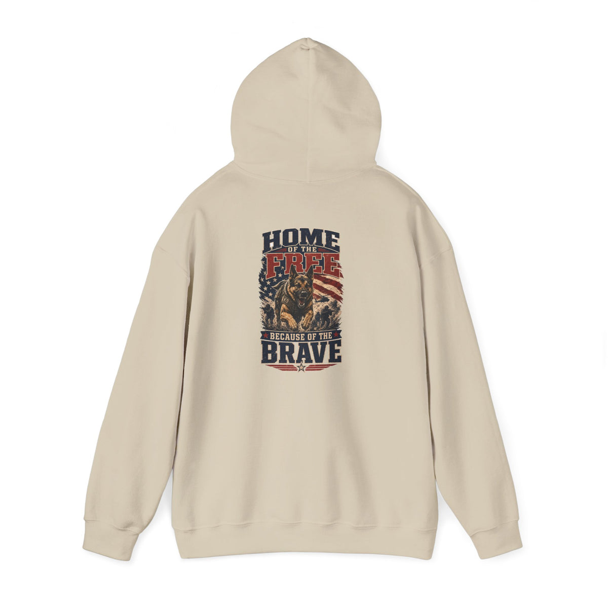1776 Patriotic Hoodie — "Free Because of the Brave" Military Veteran Sweatshirt