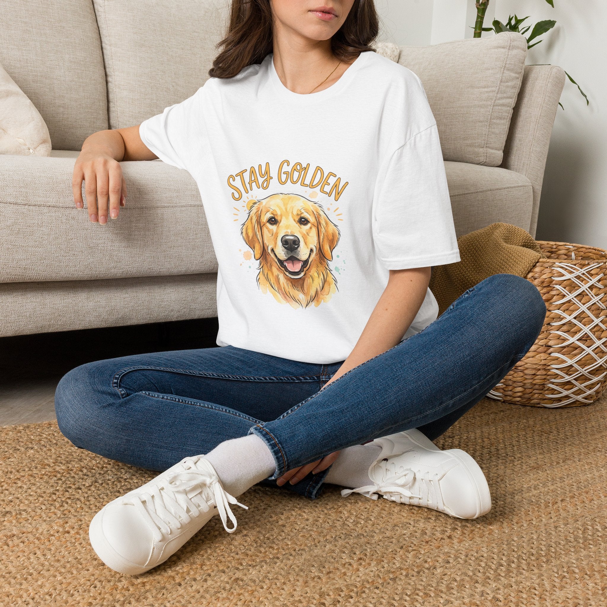 "Stay Golden" Golden Retriever Graphic Tee
