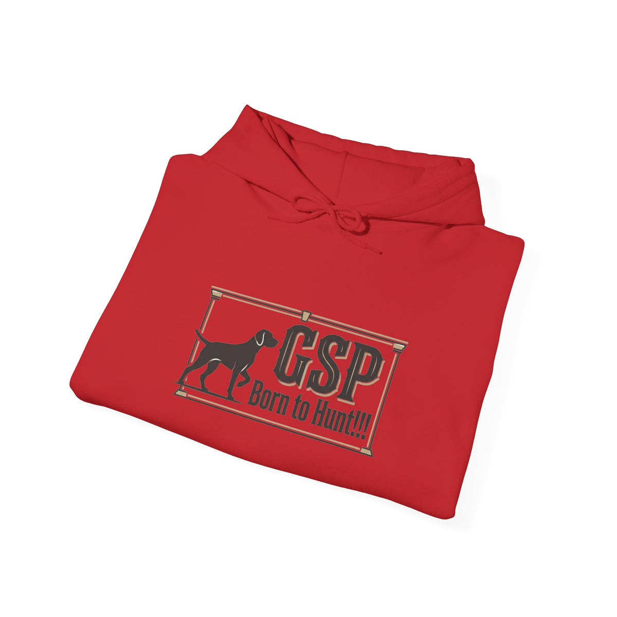 GSP 'Born to Hunt' Hoodie — German Shorthaired Pointer Blueprint Design