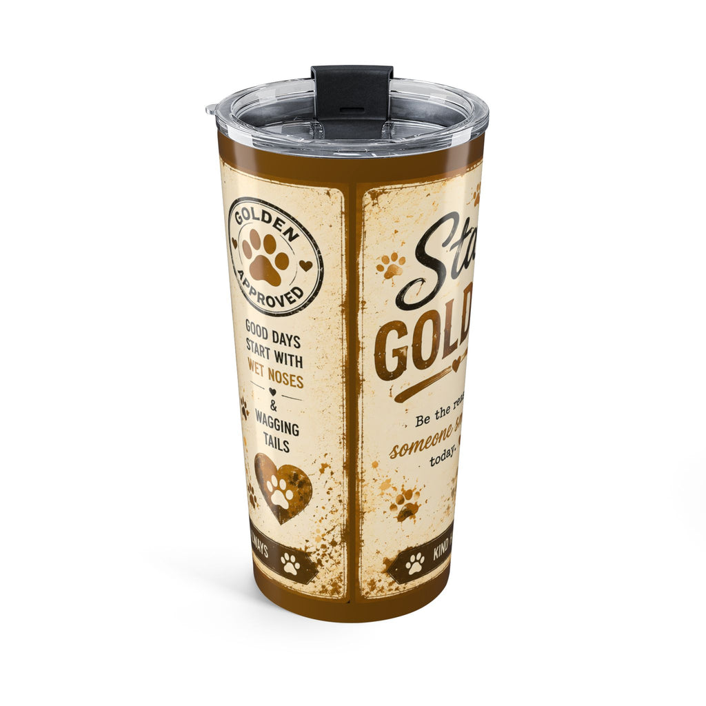 20oz Golden Retriever Tumbler – "Stay Golden" Dog Lover Travel Cup