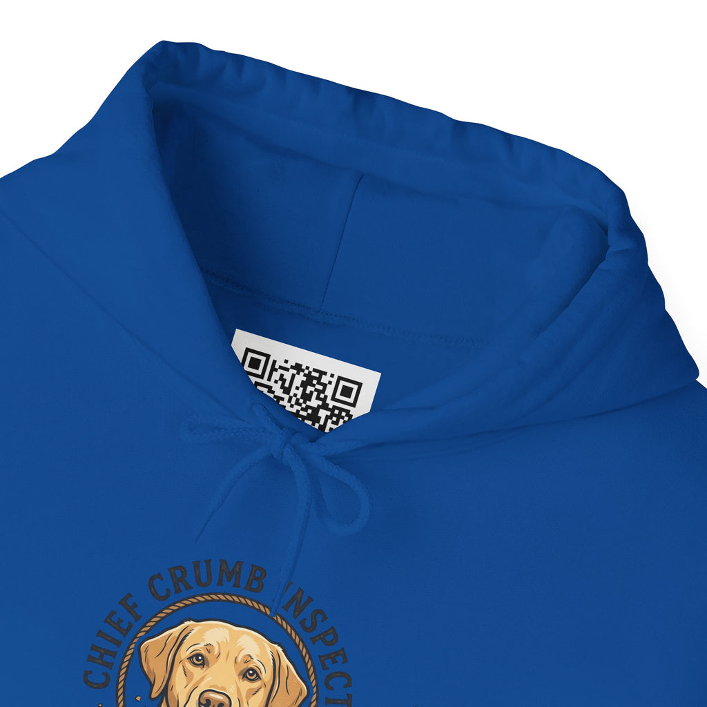 Labrador Retriever Hoodie — “Chief Crumb Inspector” Cute Labrador Kitchen Portrait Pullover