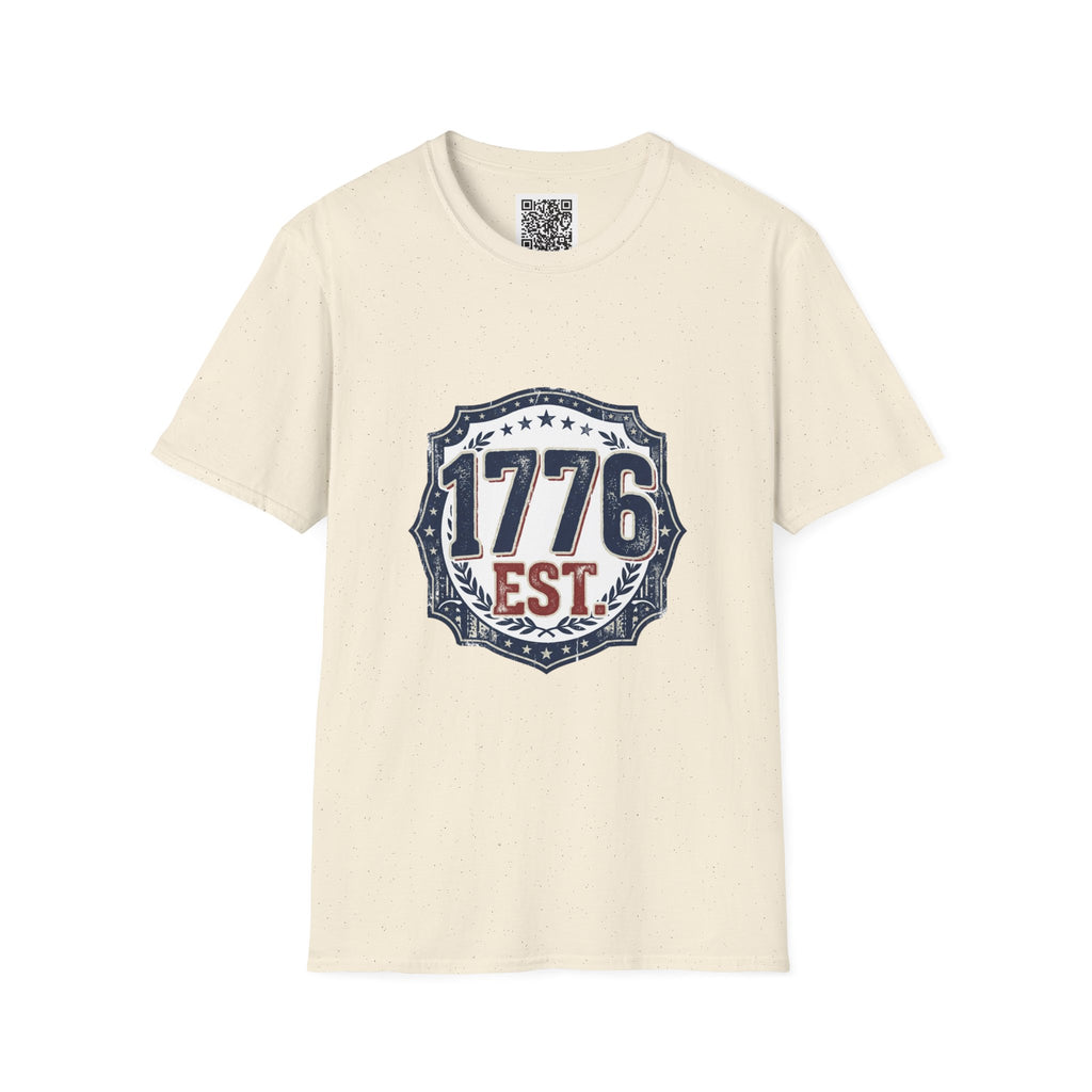 1776 Vintage Shield T-Shirt — Patriotic Independence Day Tee