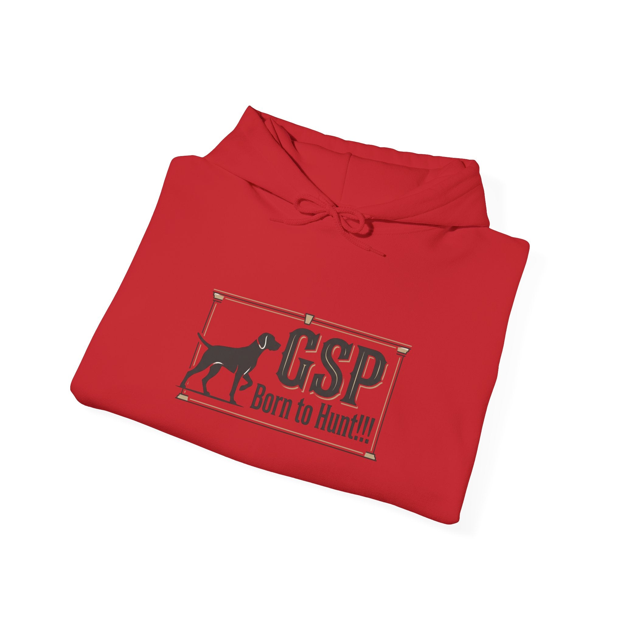 GSP 'Born to Hunt' Hoodie — German Shorthaired Pointer Blueprint Design