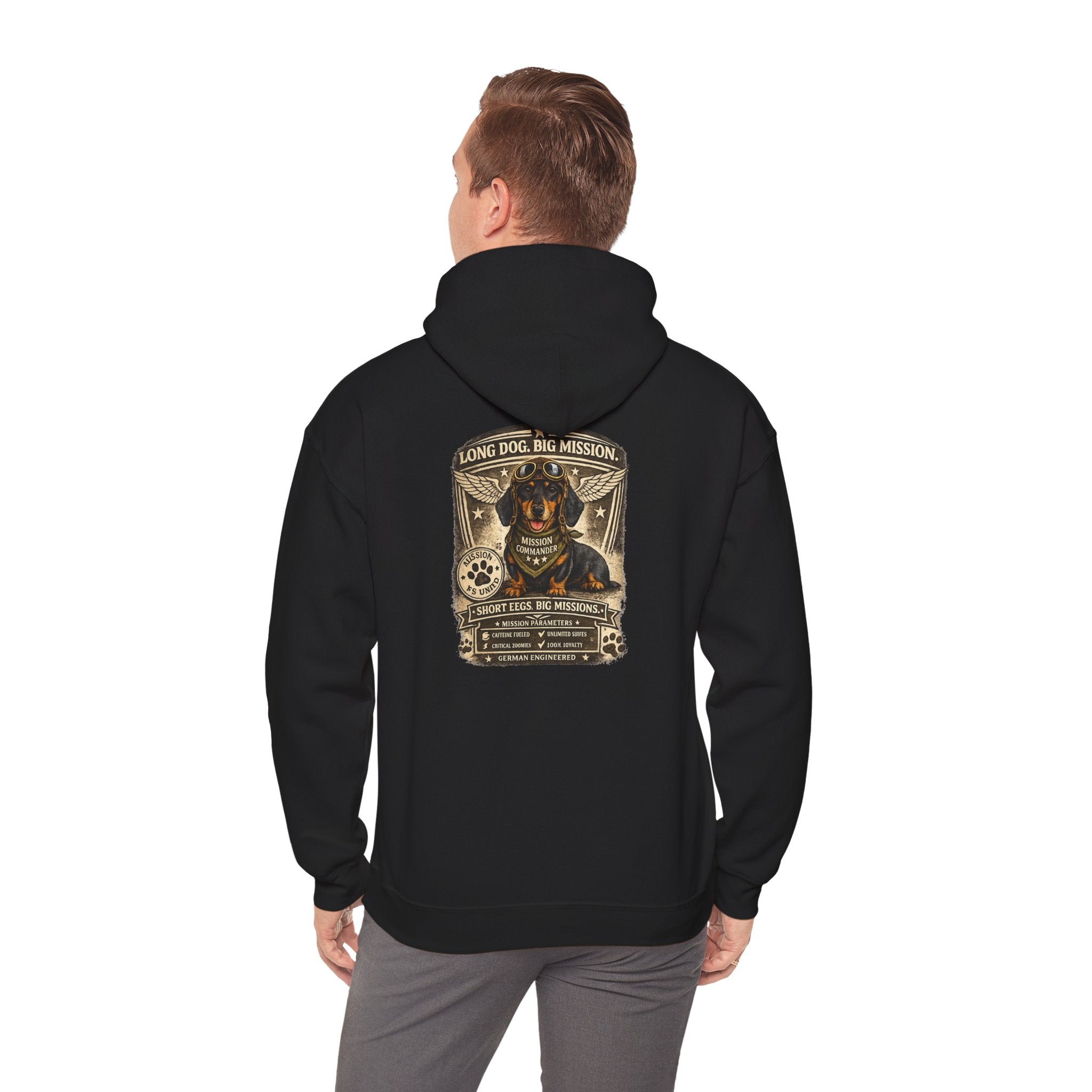 Dachshund — "Long Dog" Vintage Badge Graphic