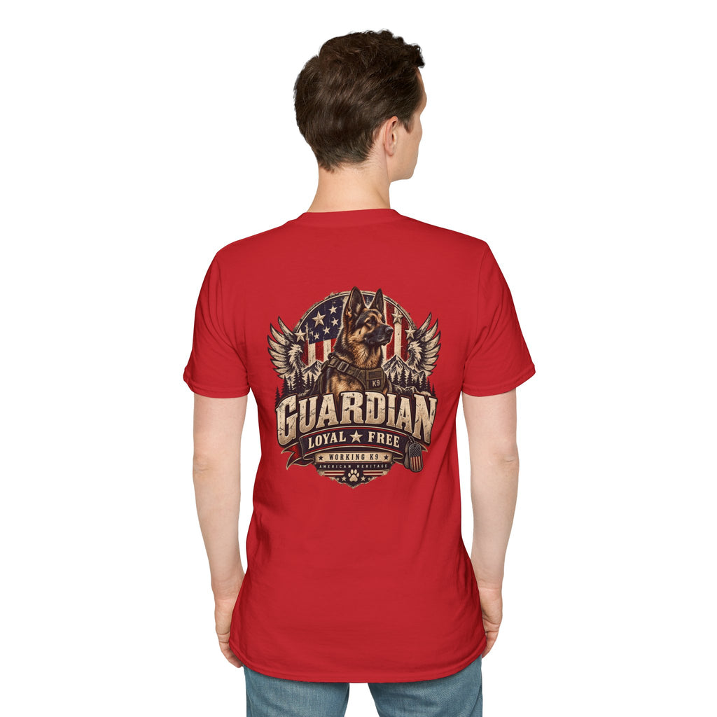Guardian German Shepherd T-Shirt — Loyal & Free Patriotic K9 Tee