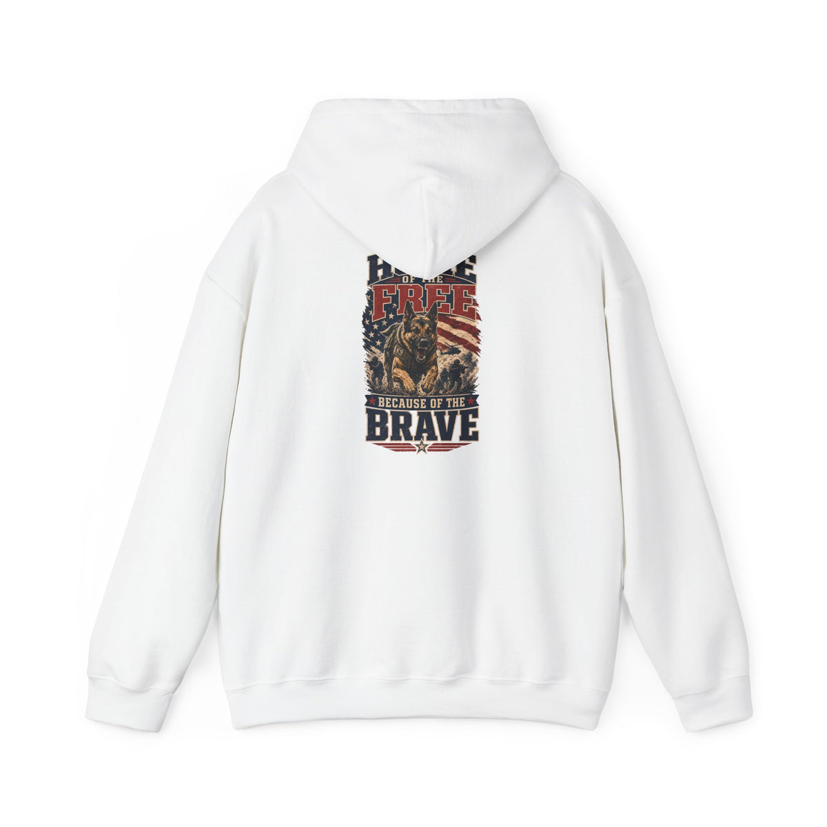 1776 Patriotic Hoodie — "Free Because of the Brave" Military Veteran Sweatshirt