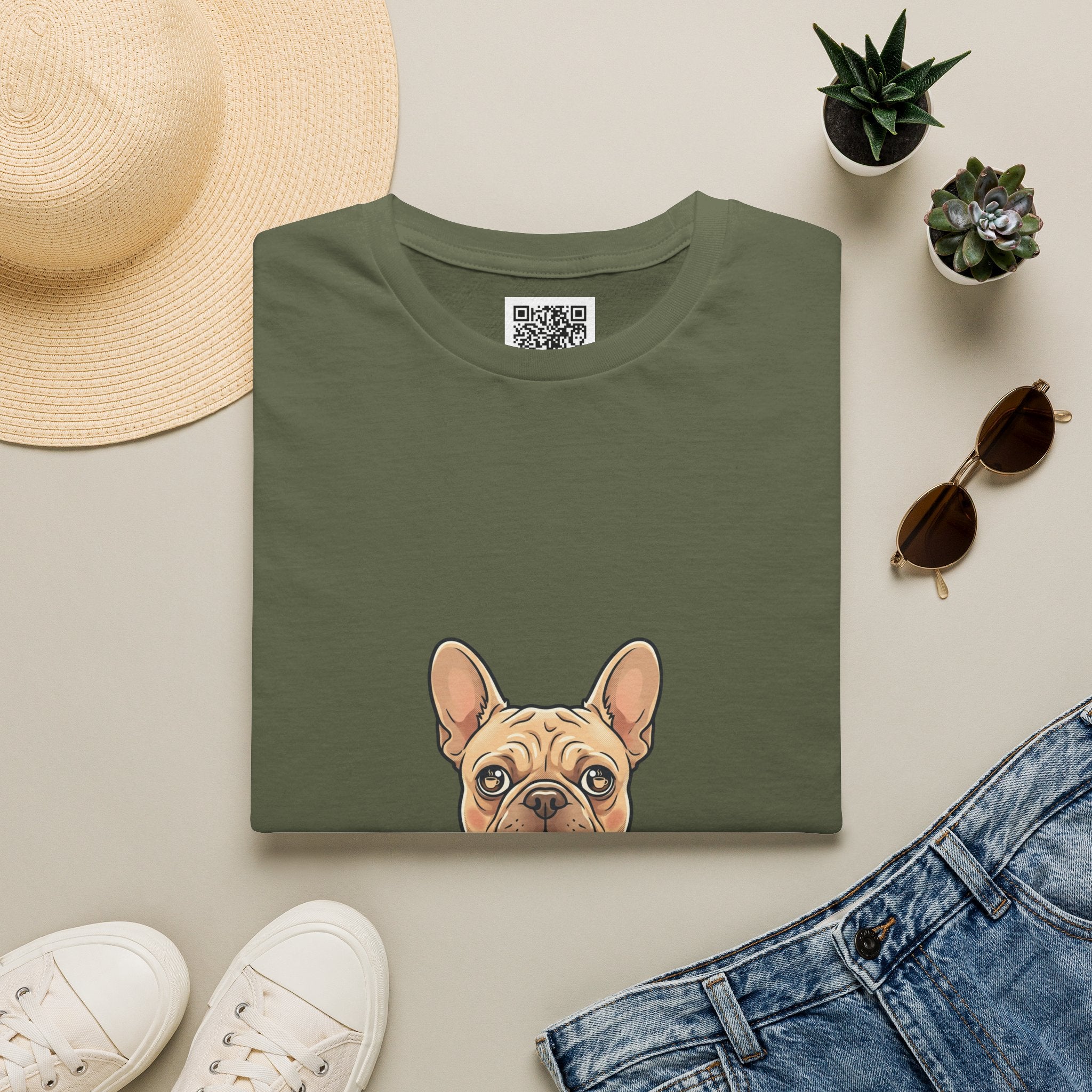 French Bulldog "Coffee First" T-Shirt