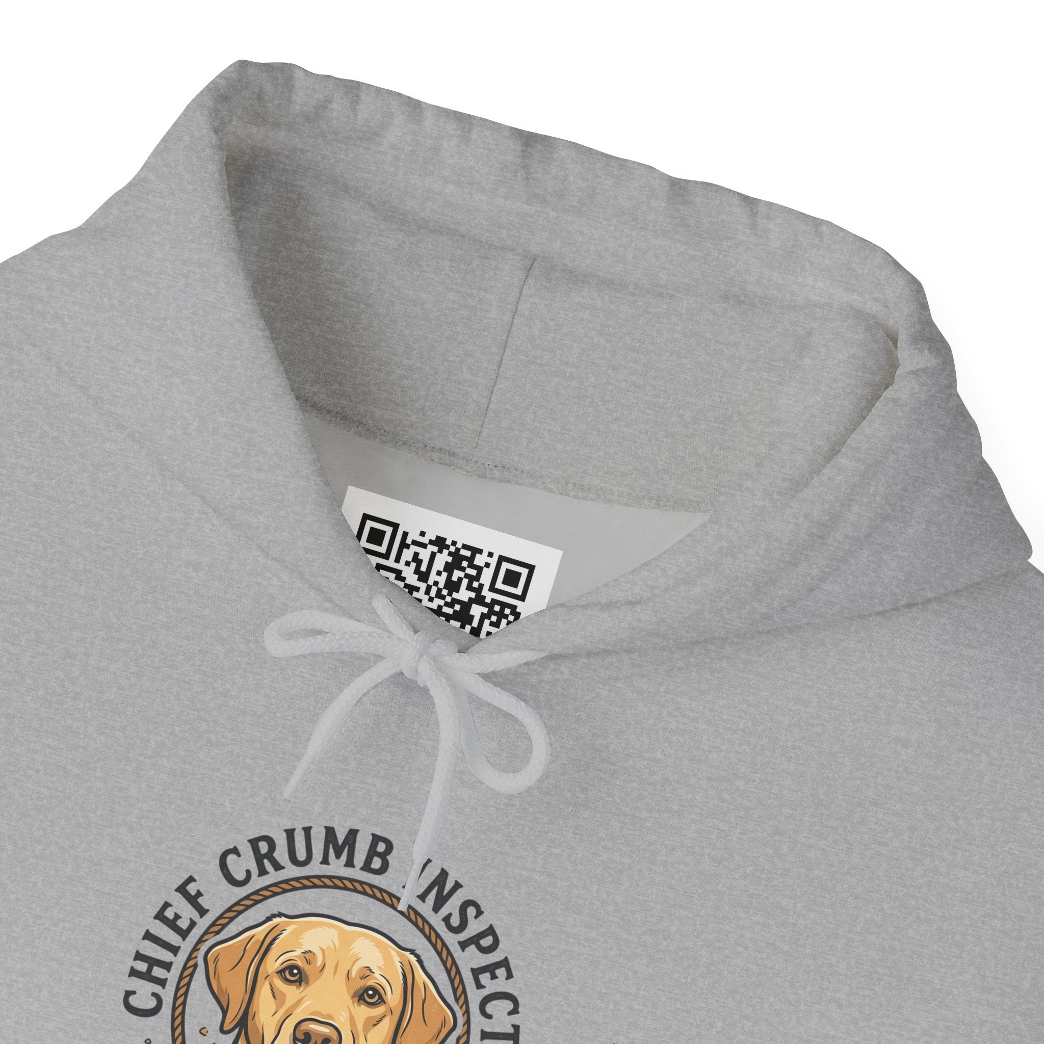 Labrador Retriever Hoodie — “Chief Crumb Inspector” Cute Labrador Kitchen Portrait Pullover