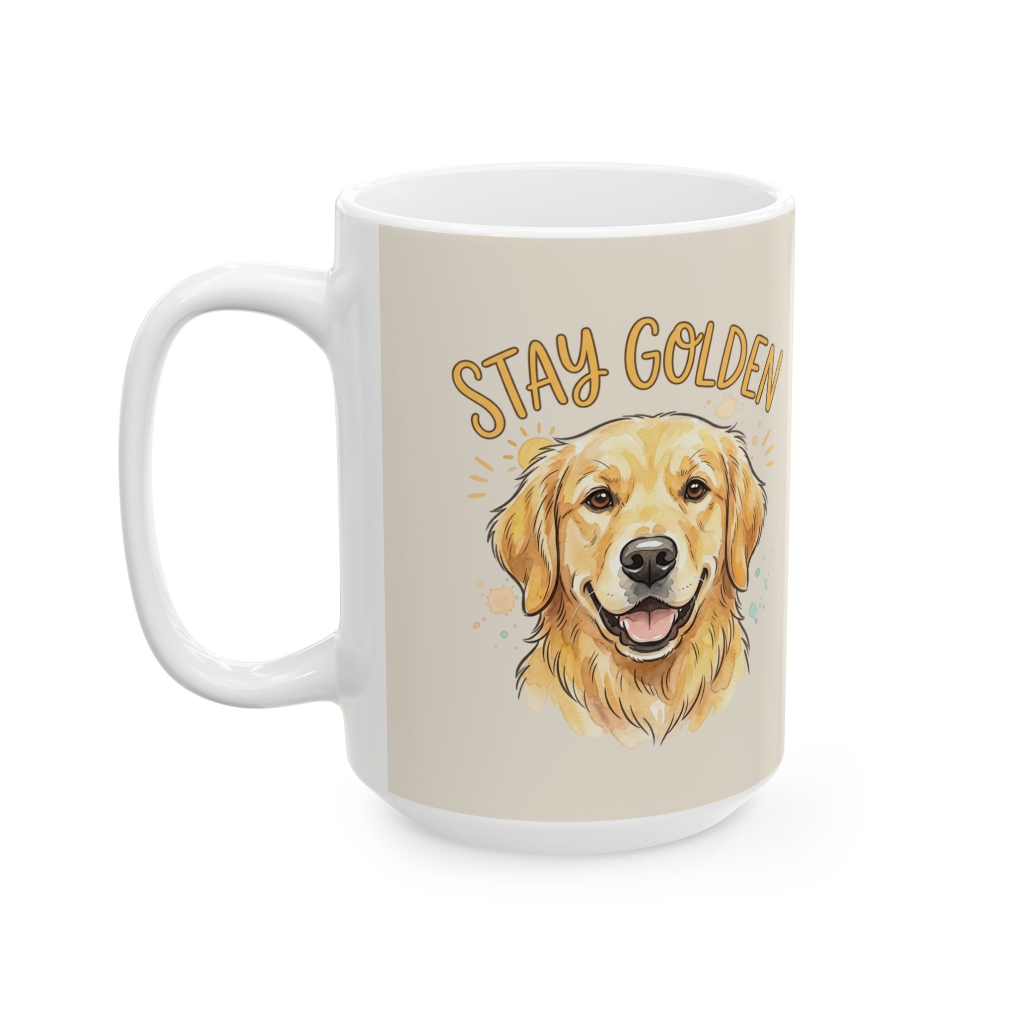 “Stay Golden” Ceramic Coffee Cup (11oz & 15oz)