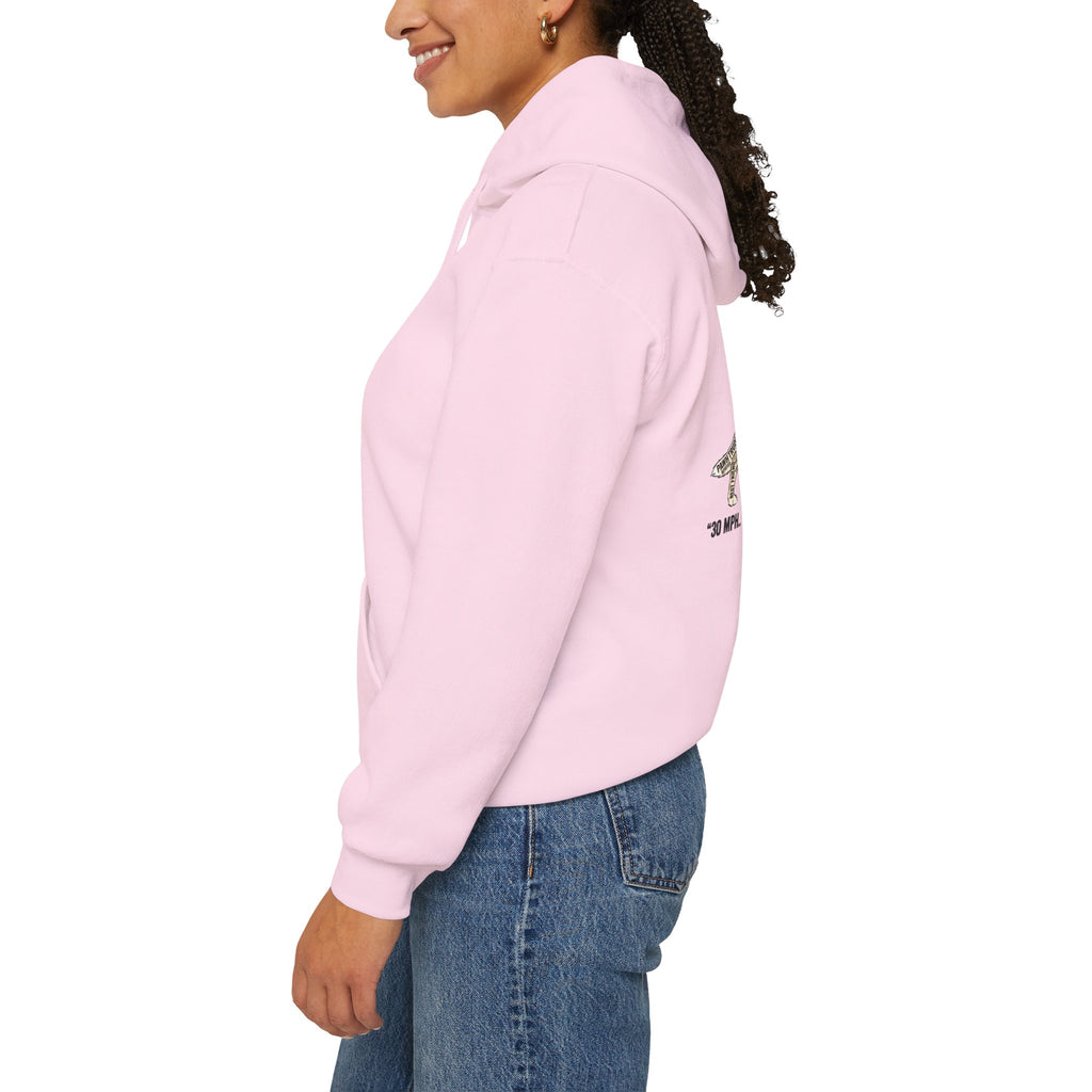 German Shepherd Hoodie - "I Can Run What's Your SuperPower" - Word Cloud Dog Silhouette Graphic Sweatshirt