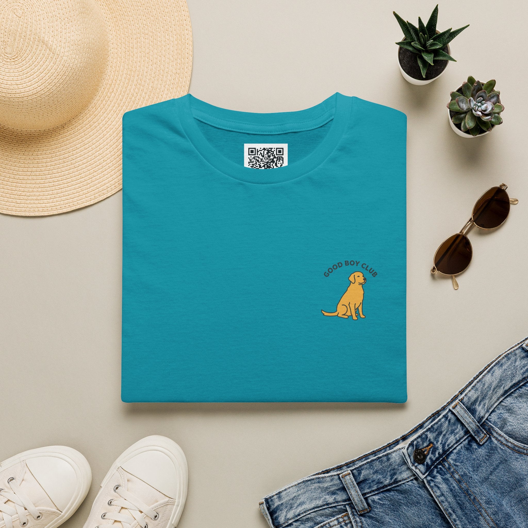 Golden Retriever Good Boy Club Print T-Shirt