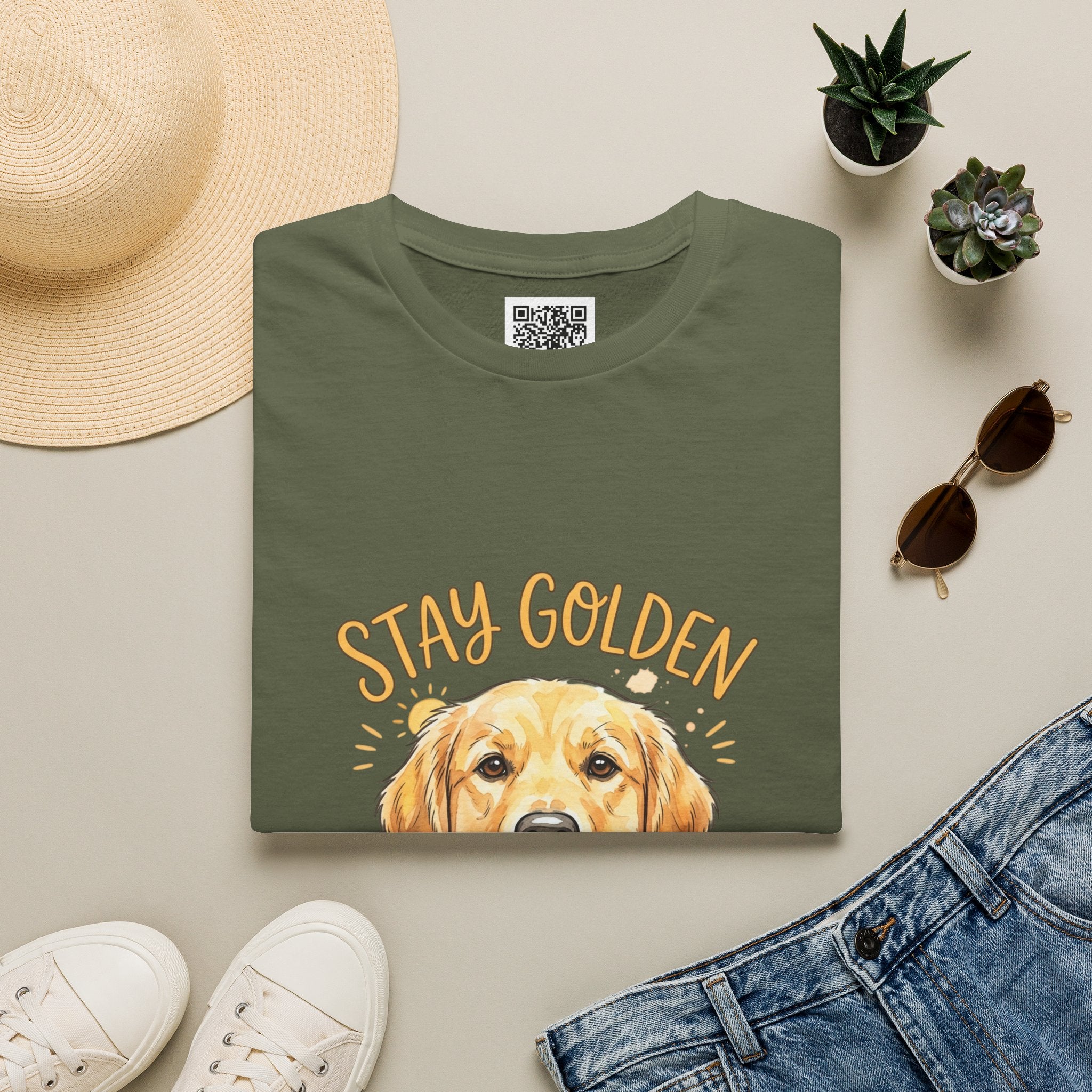 "Stay Golden" Golden Retriever Graphic Tee