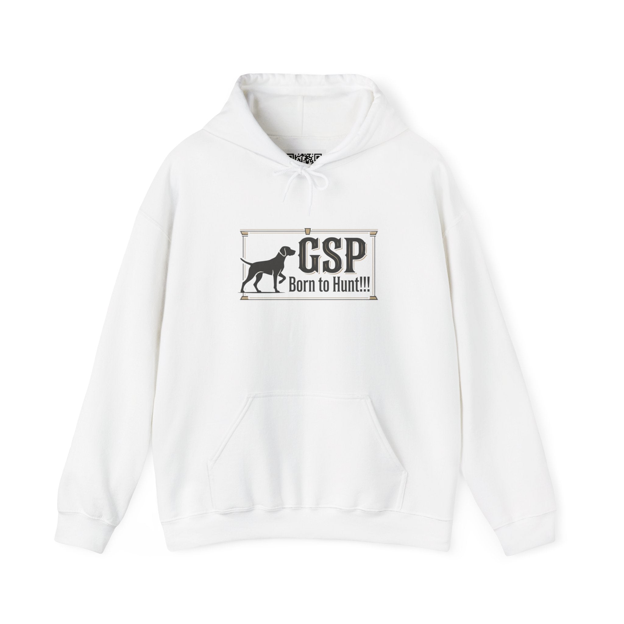GSP 'Born to Hunt' Hoodie — German Shorthaired Pointer Blueprint Design