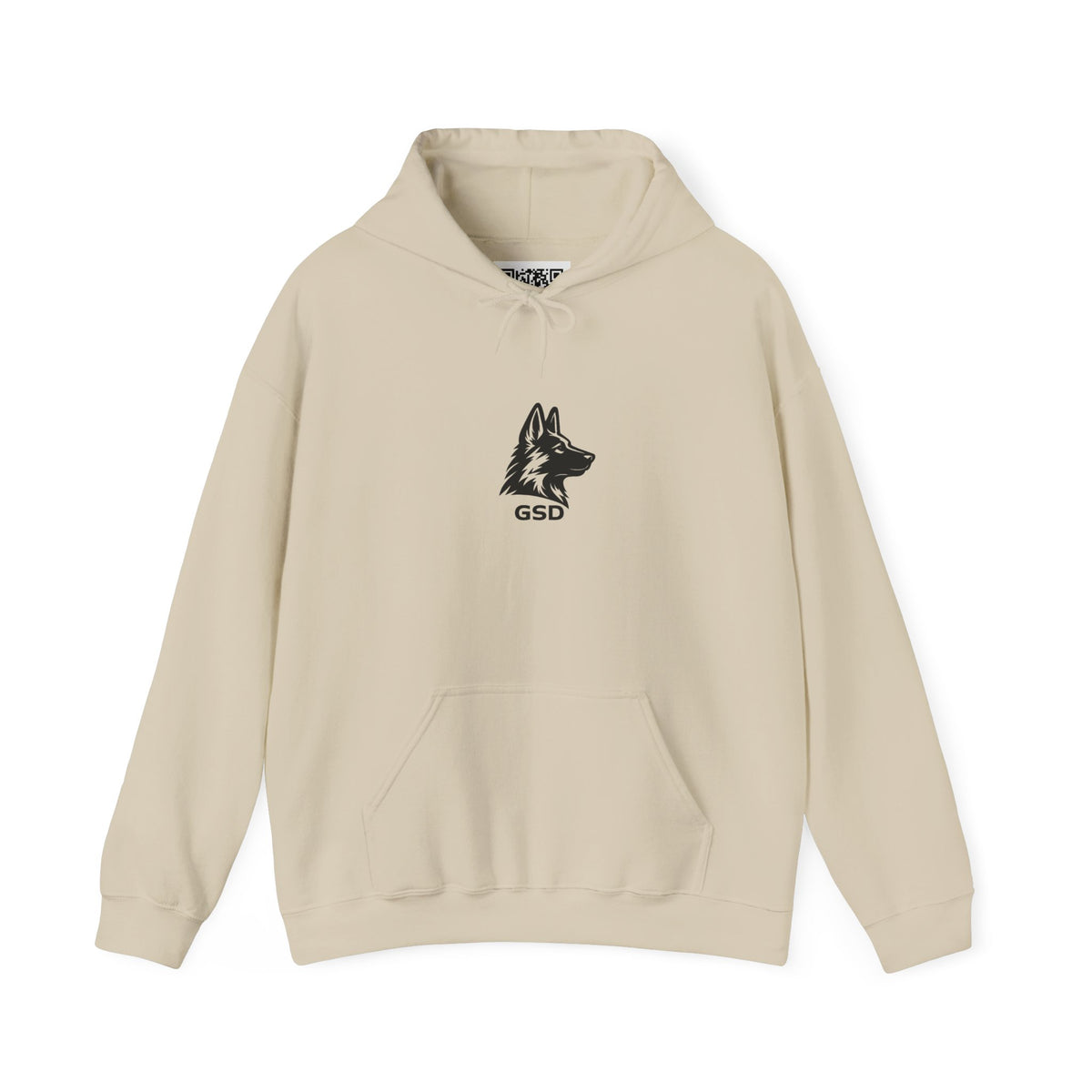 German Shepherd Hoodie - "I Can Run What's Your SuperPower" - Word Cloud Dog Silhouette Graphic Sweatshirt
