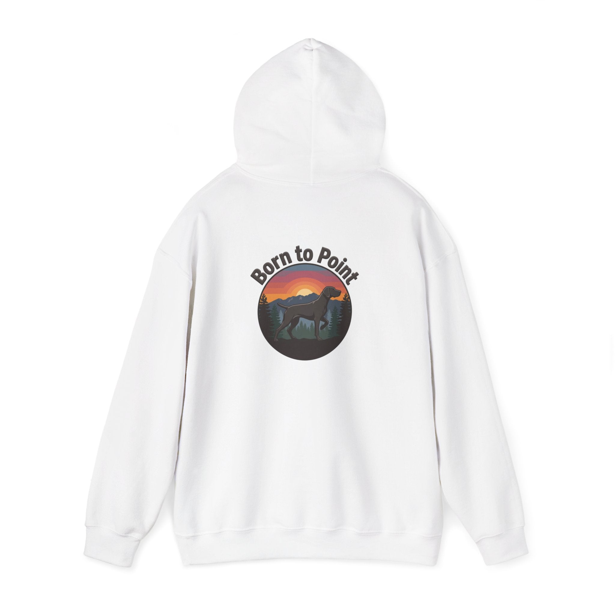 German Shorthaired Pointer Hoodie - "Born to Point" Vintage Sunset Sporting Sweatshirt