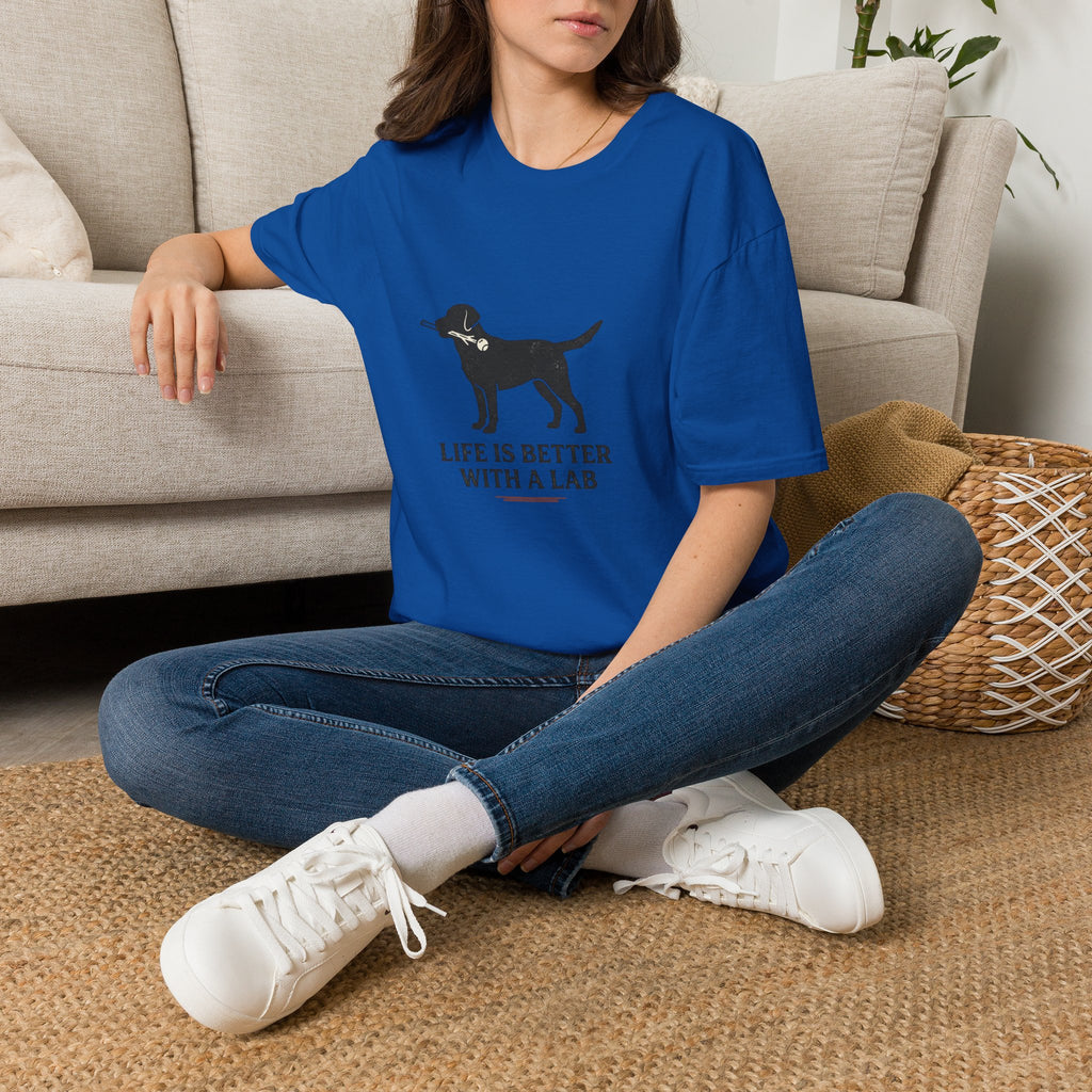 Lab Retriever T-Shirt — "Life Is Better With a Lab" Dog Lover Tee