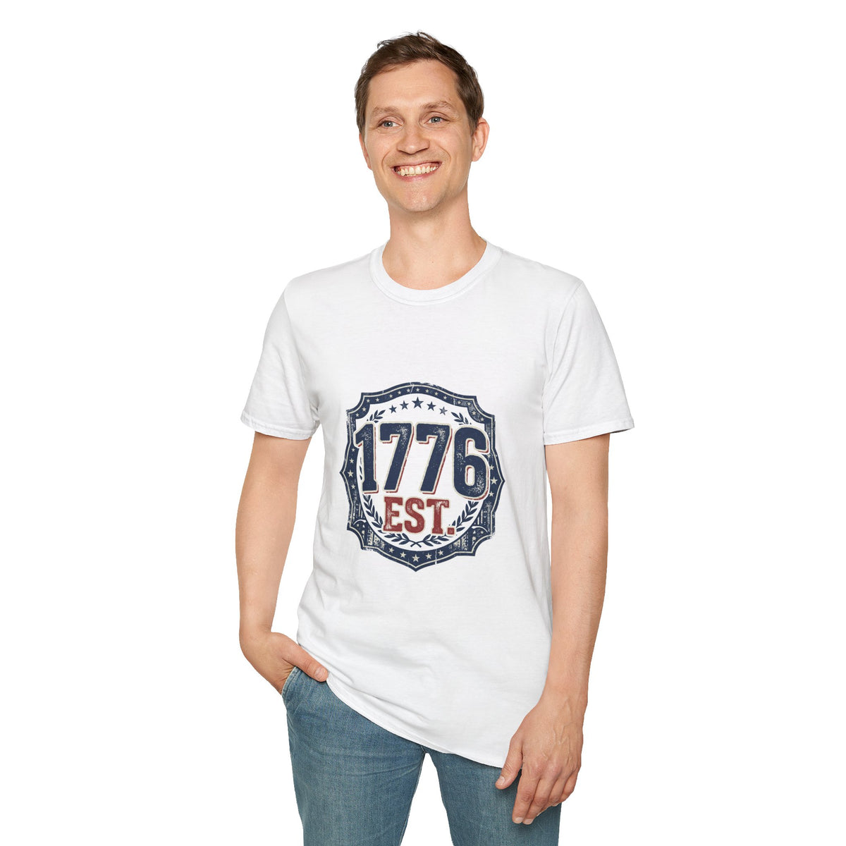 1776 Vintage Shield T-Shirt — Patriotic Independence Day Tee