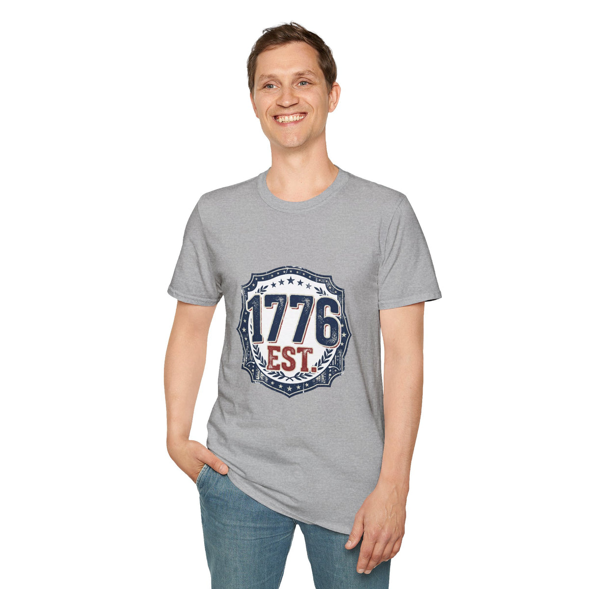 1776 Vintage Shield T-Shirt — Patriotic Independence Day Tee