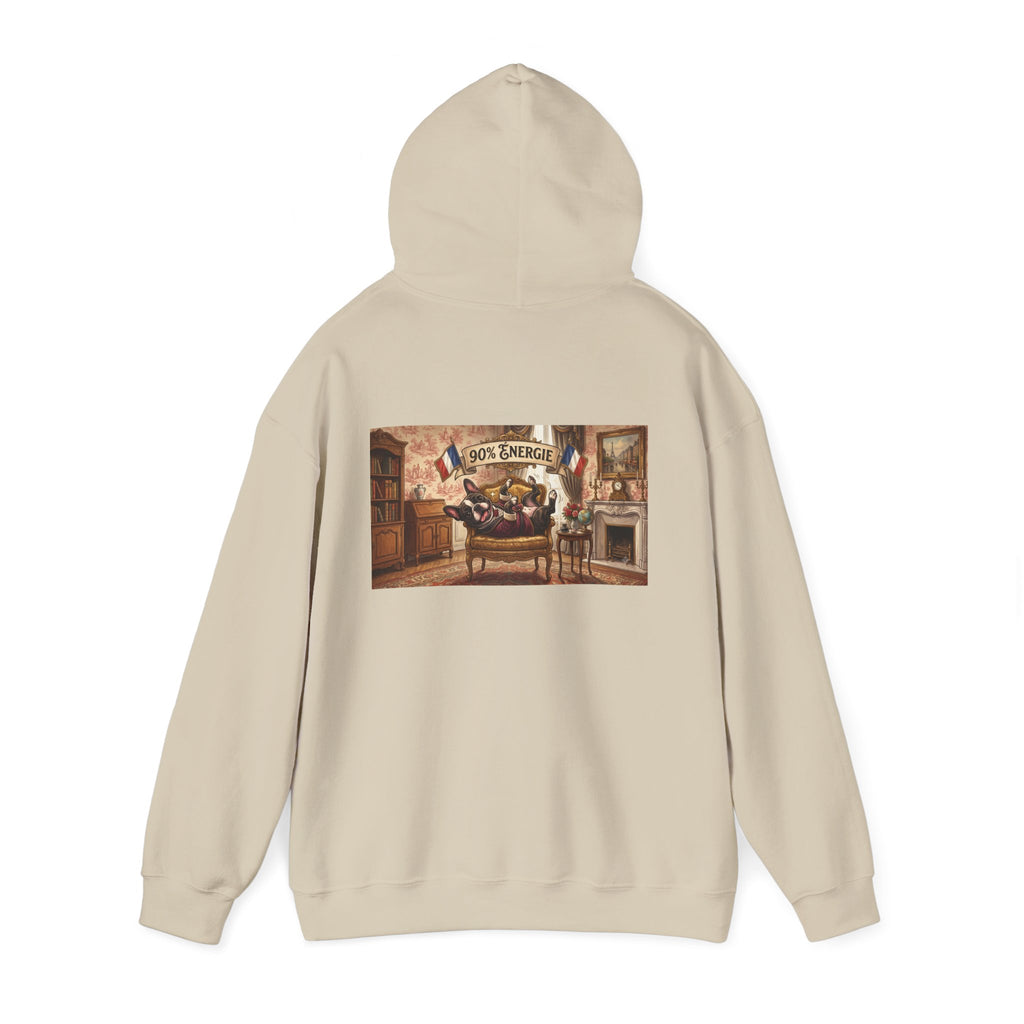 Frenchie Hoodie 90% Energy — Graphic Pullover