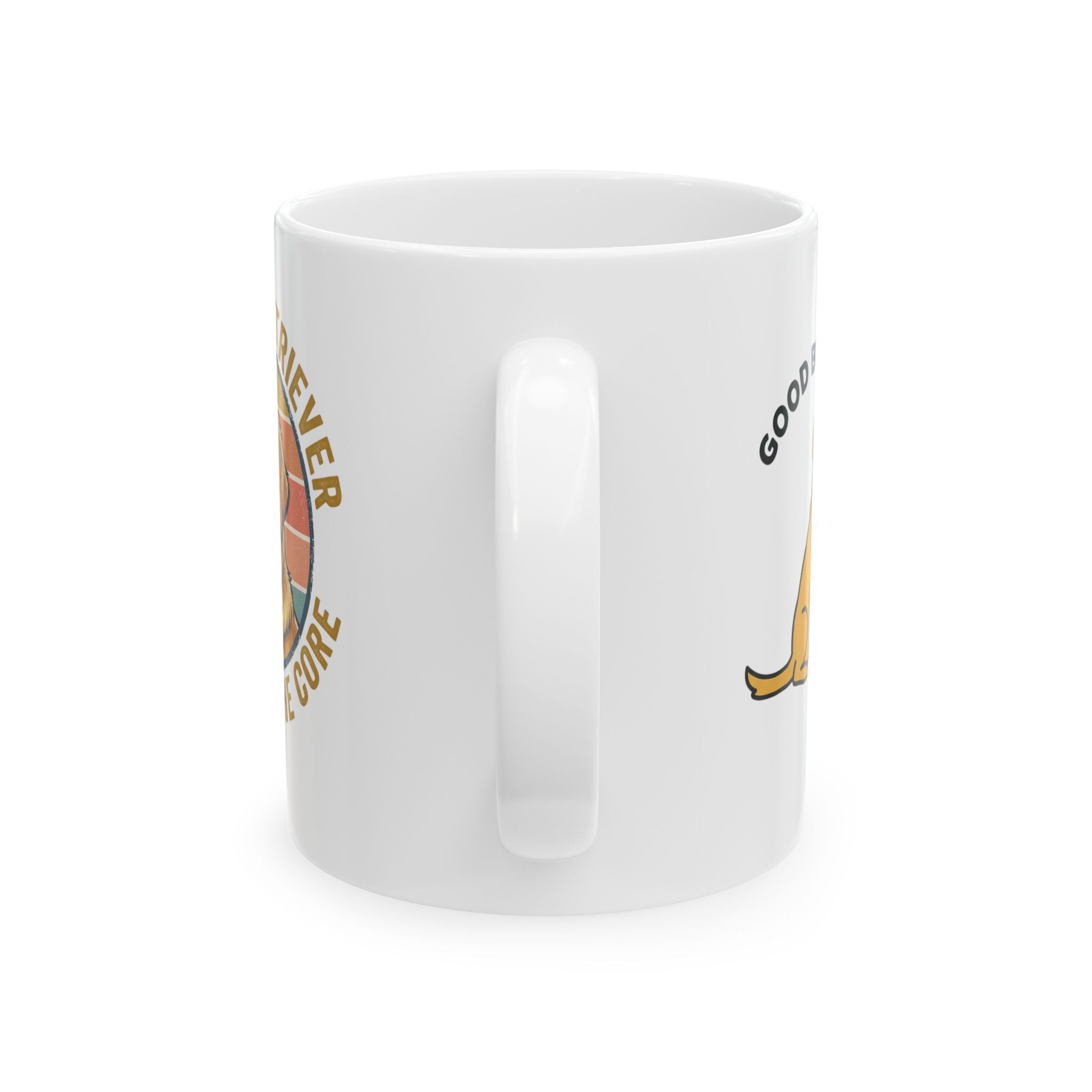 Golden Retriever Ceramic Mug — "Good Boy" Loyal Dog Coffee Cup (11oz/15oz)