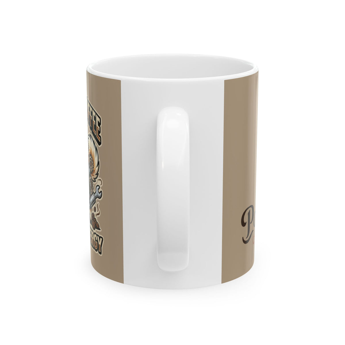 Pomeranian Coffee Mug — "Fueled by Coffee, Powered by Pom" Ceramic Mug (11oz/15oz)