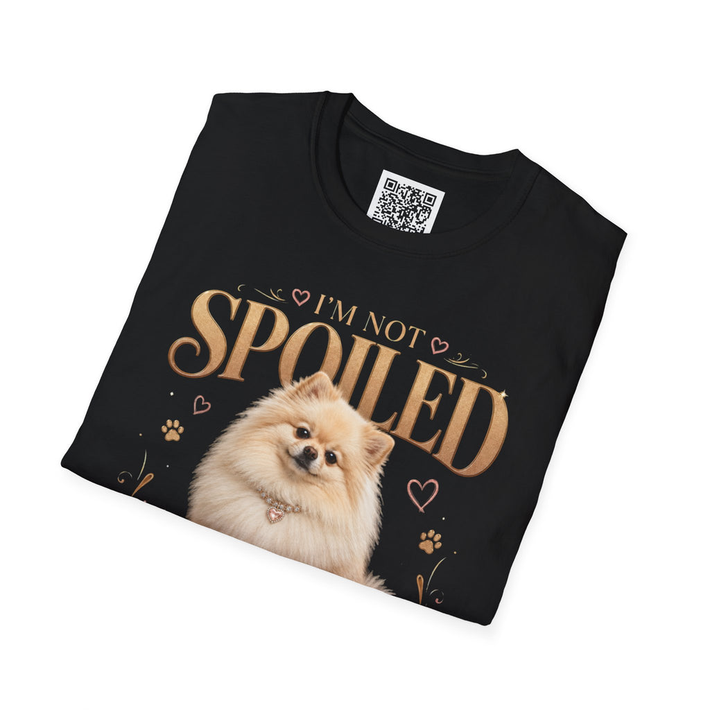Pomeranian T-Shirt — "I'm Not Spoiled, I'm Well Cared For"