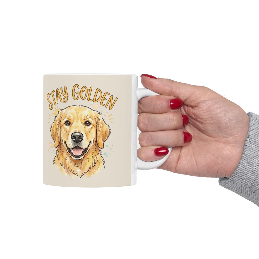 “Stay Golden” Ceramic Coffee Cup (11oz & 15oz)