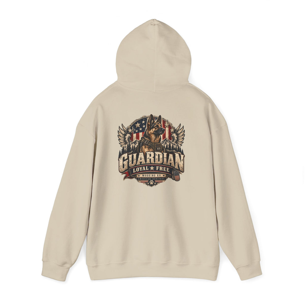 Guardian Loyal & Free Hoodie - Patriotic American Flag Eagle Design