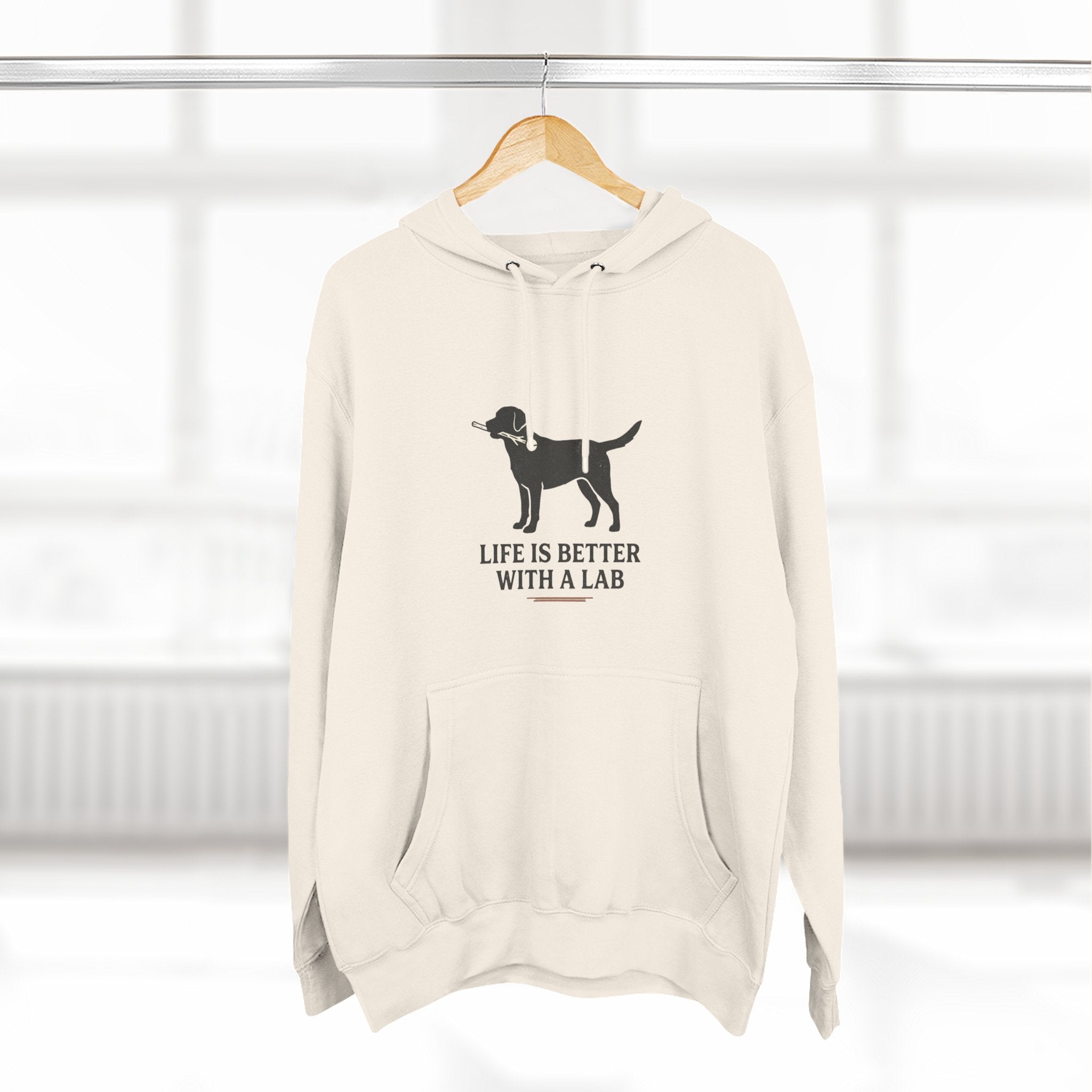 Three-Panel Fleece Hoodie
