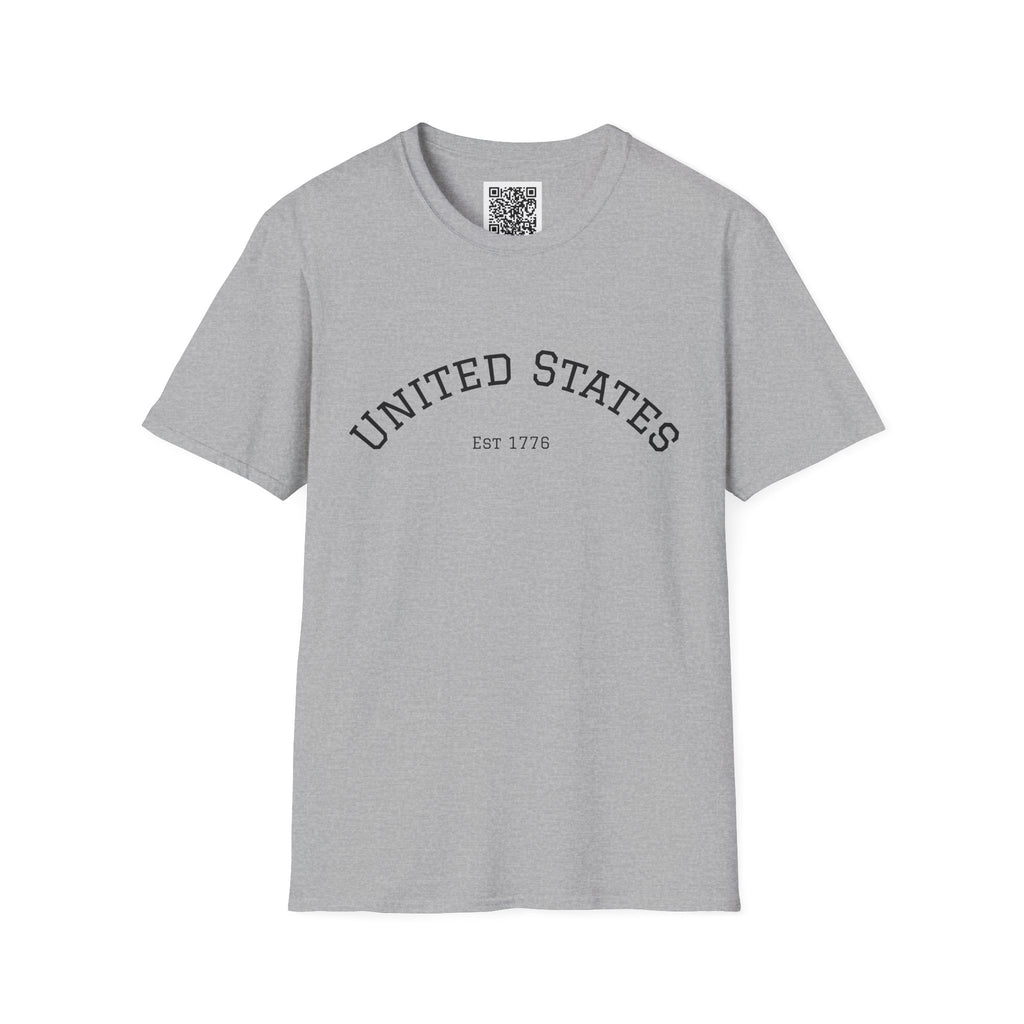 United States EST 1776 T-Shirt | Patriotic Vintage Script Tee